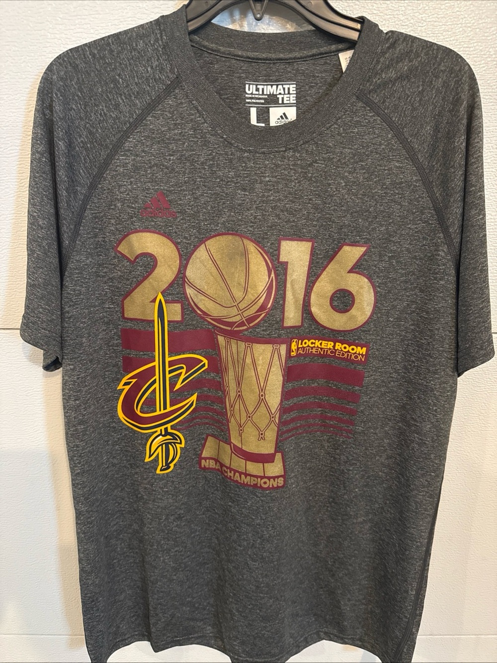 2016 Cleveland Cavaliers NBA Champions Adidas Locker Room T Shirt Men's Large